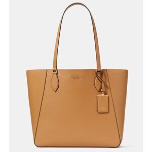 New Kate Spade Poppy Large Leather Tote Tiramisu Mousse